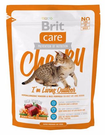 Care Cat Cheeky Im Living Outdoor корм для кошек, живущих на улице, с олениной и рисом (Brit).jpg