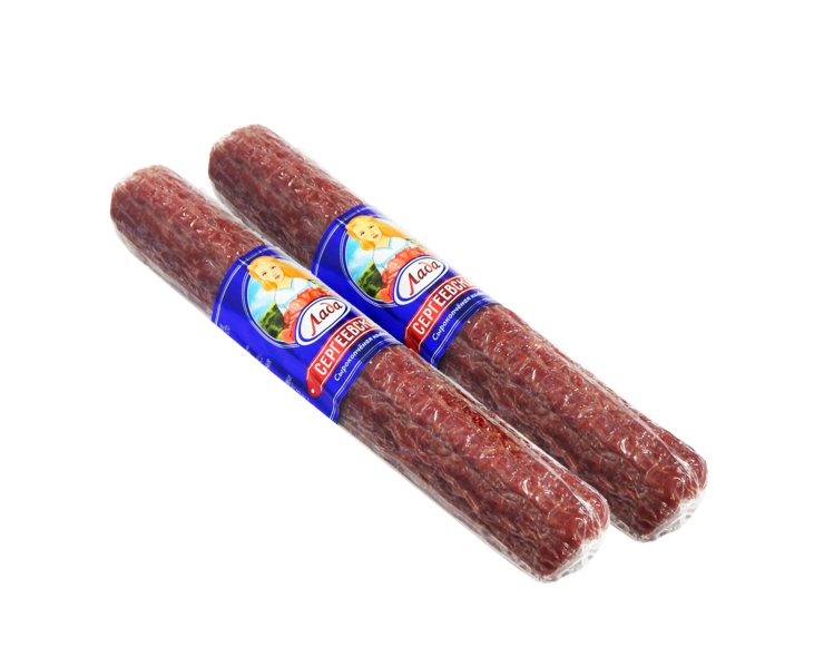 Файл:Колбаса сырокопченая Сергеевская (Лада).png