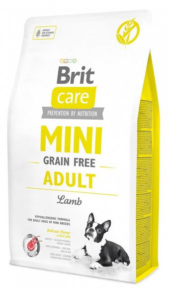 Care MINI GF Adult Lamb беззерновой корм для собак мини пород, ягненок (Brit).jpg