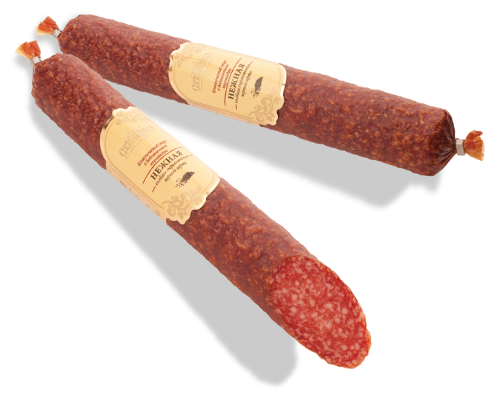 Файл:Сырокопчёная колбаса Нежная (Скворцово).png