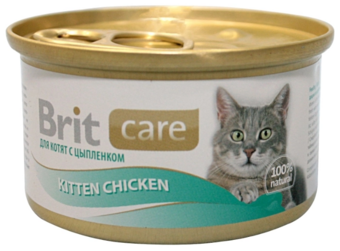 Care Cat консервы для котят, с курицей (Brit).webp