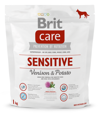 Care Sensitive корм для собак с чувствительным пищеварением и при пищевой непереносимости, с олениной и картофелем (Brit).png