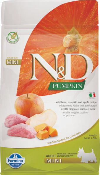 N&D PUMPKIN для собак мелких пород с кабаном, тыквой и яблоком (Farmina).webp