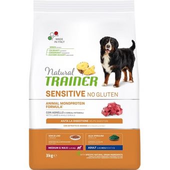 Sensitive No Gluten Medium and Maxi Adult Dog Lamb and Whole Cereals (Natural TRAINER).jpg