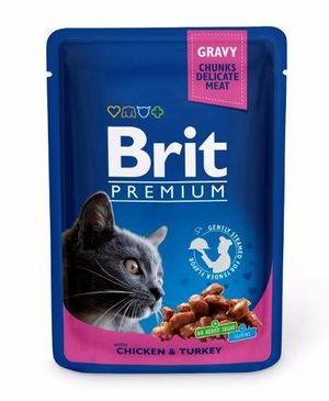 Premium Cat Pouches для взрослых кошек, c курицей и индейкой (Brit).jpg