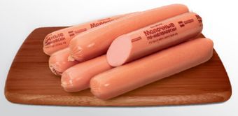 Сосиски Молочные по-малаховски целлофан (Малаховский мясокомбинат).jpg