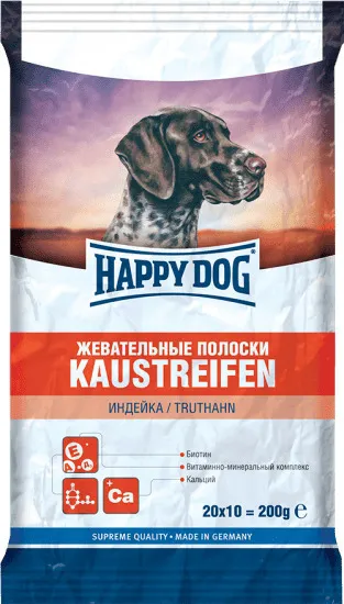 Жевательные полоски С индейкой (Happy Dog).webp