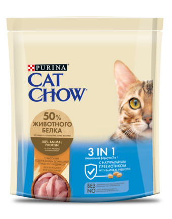 3 в 1 для взрослых кошек с индейкой (Cat Chow).png