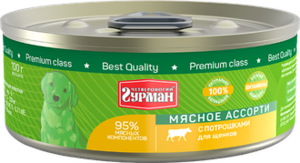 Мясное ассорти с потрошками для щенков (Четвероногий гурман).png