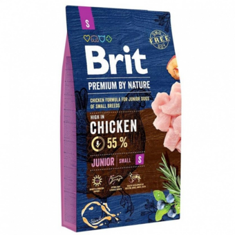 Премиум сухой корм для щенков мелких пород с курицей (Brit).webp