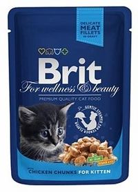 Premium Cat Pouches Kitten кусочки c курицей (Brit).jpg