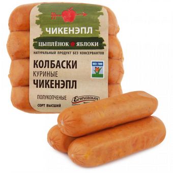 Колбаски куриные Чикенэпл (Егорьевская фабрика).jpg