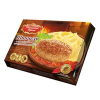 Шницель с картофельным пюре под соусом Неаполитана (Российская корона).jpg