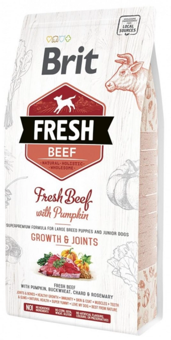 Fresh Beef with Pumpkin Puppy Large Говядина и тыква для щенков крупных пород (Brit).webp