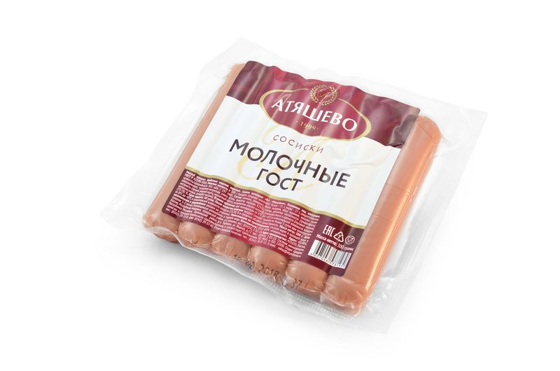 Файл:Сосиски Молочные ГОСТ (Атяшево).jpg